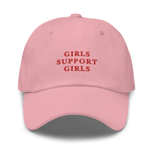 Girls Support Girls Feminist Embroidered Dad Hat