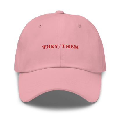 They / Them Pronouns Embroidered Dad Hat