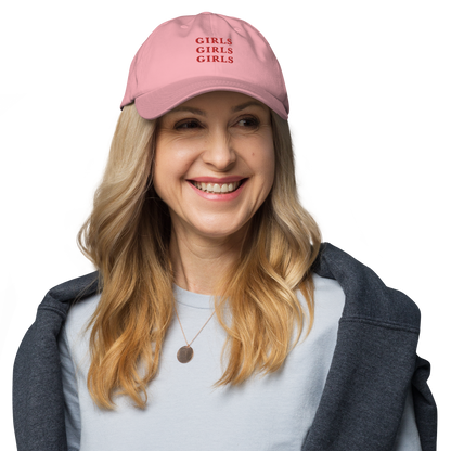 Girls Girls Girls Embroidered Dad Hat