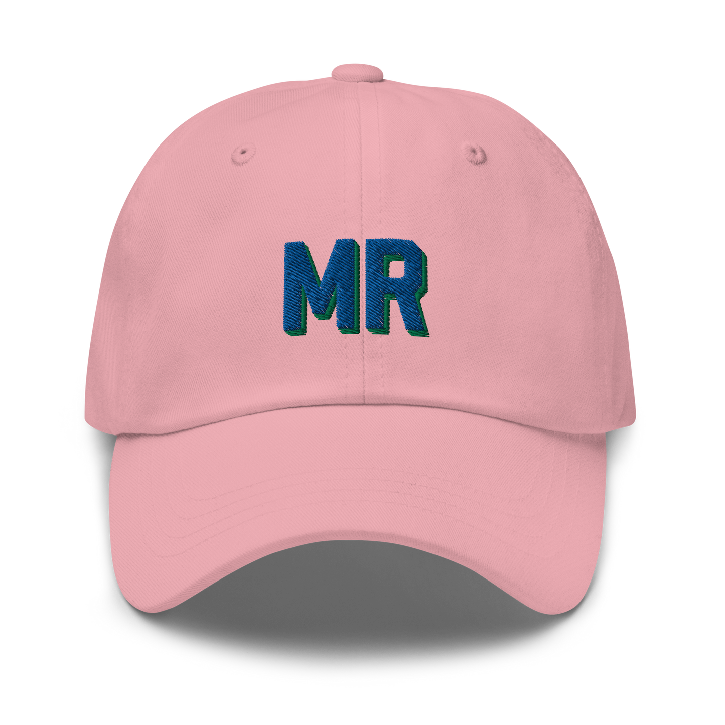 CUSTOM Varsity Initials Blue Embroidered Dad Hat