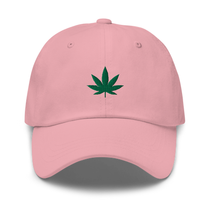 Weed Leaf Embroidered Dad Hat