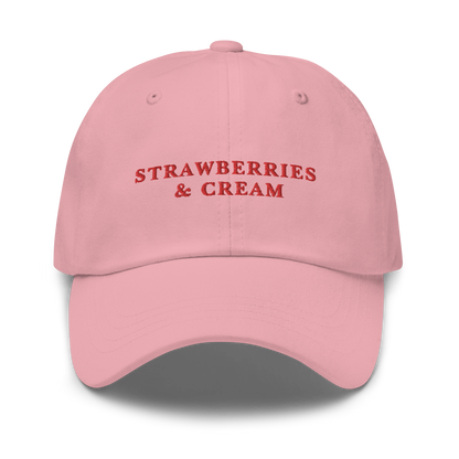 Strawberries & Cream Wimbledon Tennis Embroidered Dad Hat