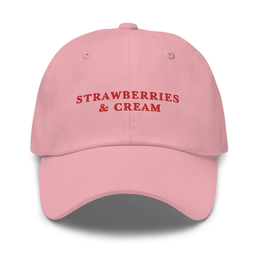 Strawberries & Cream Wimbledon Tennis Embroidered Dad Hat