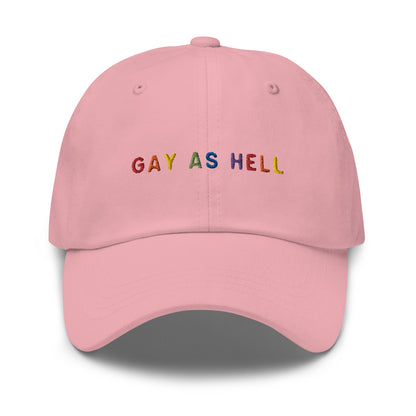 Gay as Hell Pride Embroidered Dad Hat