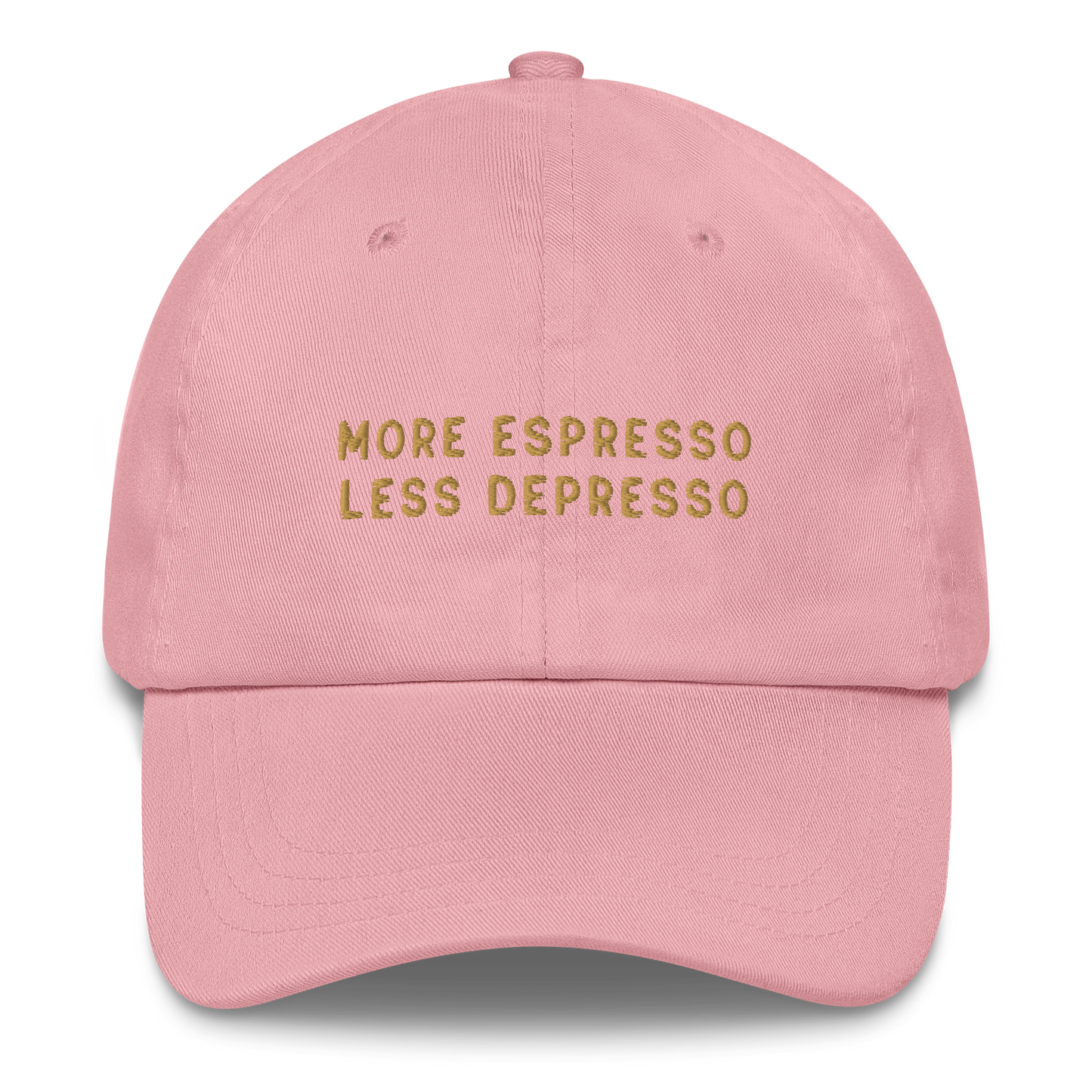 More Espresso Less Depresso Embroidered Dad Hat