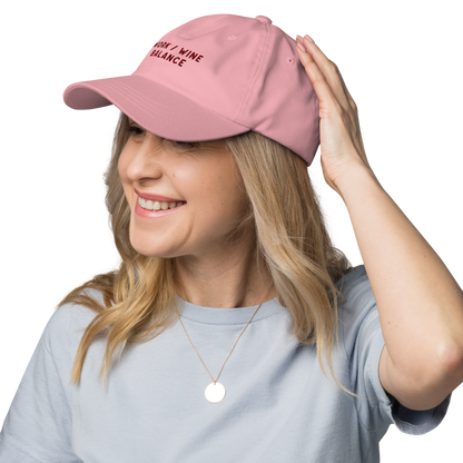 Work / Wine Balance Embroidered Dad Hat