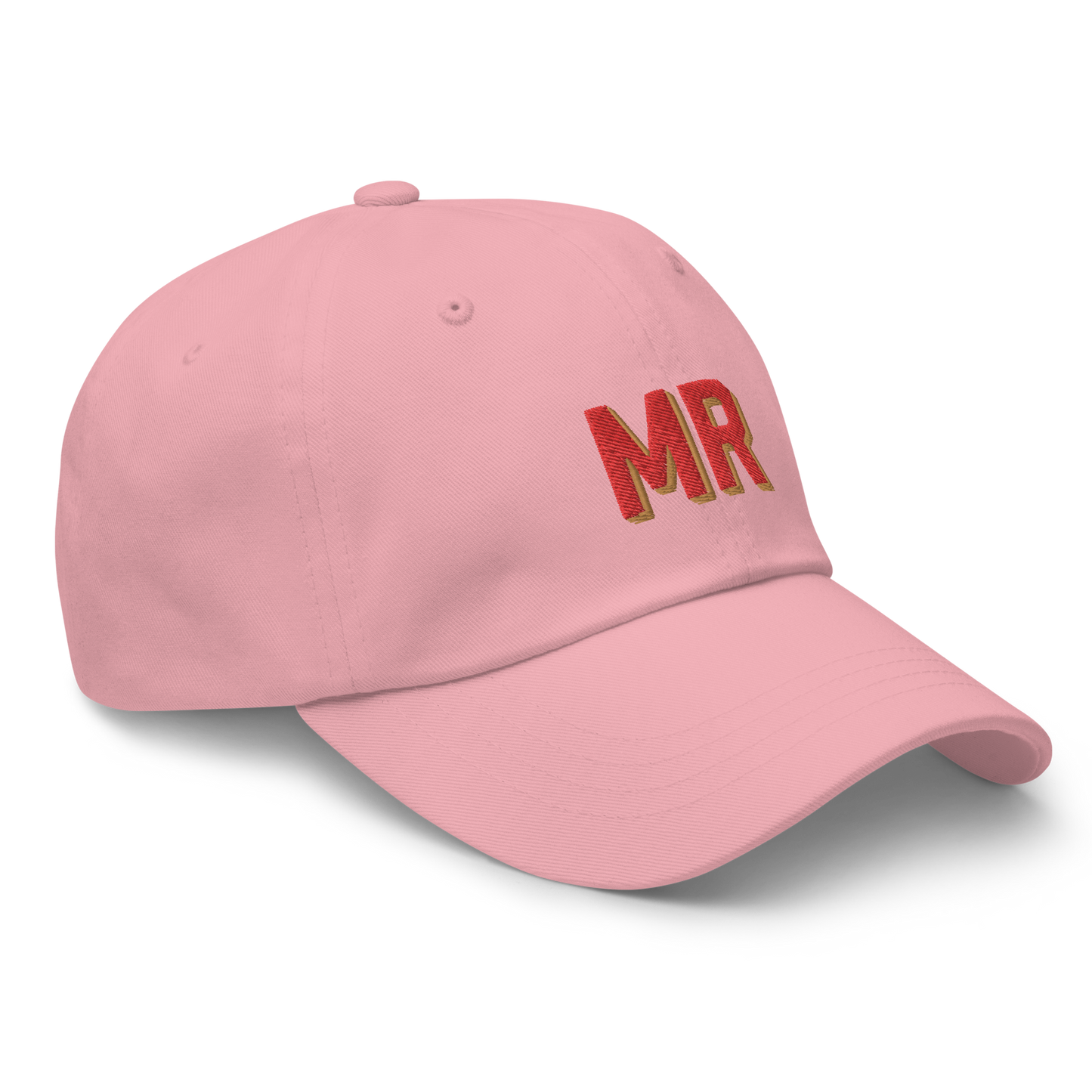 CUSTOM Varsity Initials Red Embroidered Dad Hat