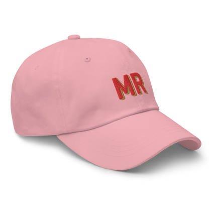 CUSTOM Varsity Initials Red Embroidered Dad Hat