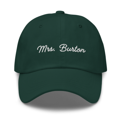 Personalised Mrs Surname Bride Embroidered Cap