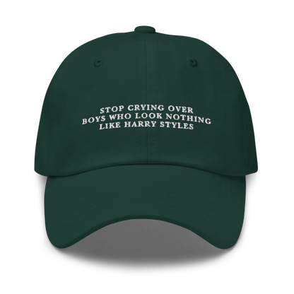 Stop Crying Over Boys Harry Styles Embroidered Dad Hat