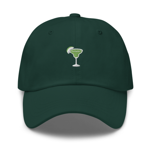 Margarita Glass Cocktail Embroidered Dad Hat