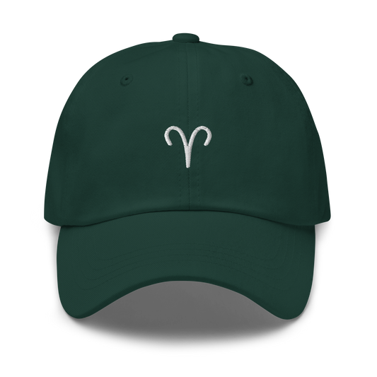 Aries Zodiac Symbol Embroidered Dad Hat