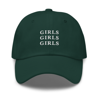 Girls Girls Girls Embroidered Dad Hat