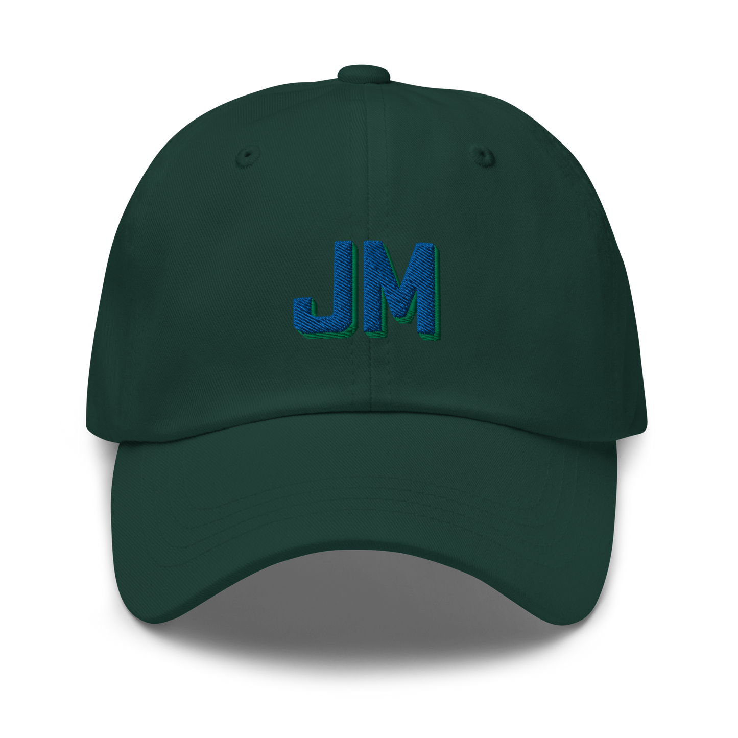 CUSTOM Varsity Initials Blue Embroidered Dad Hat