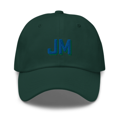 CUSTOM Varsity Initials Blue Embroidered Dad Hat