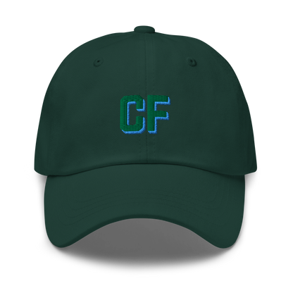 CUSTOM Varsity Initials Green Embroidered Dad Hat