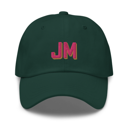 CUSTOM Varsity Initials Pink Embroidered Dad Hat