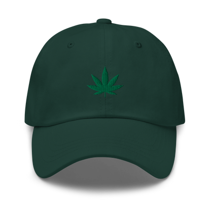 Weed Leaf Embroidered Dad Hat