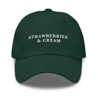 Strawberries & Cream Wimbledon Tennis Embroidered Dad Hat