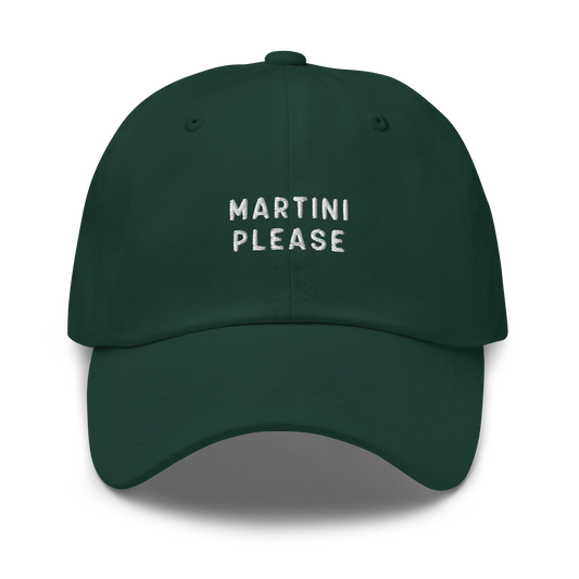 Martini Please Cocktail Embroidered Dad Hat