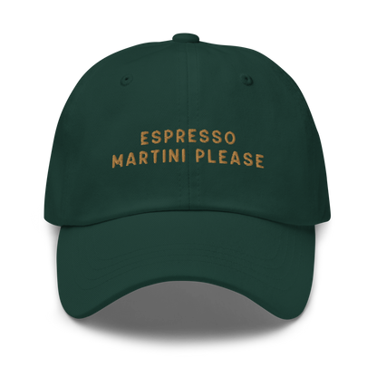 Espresso Martini Cocktail Embroidered Dad Hat