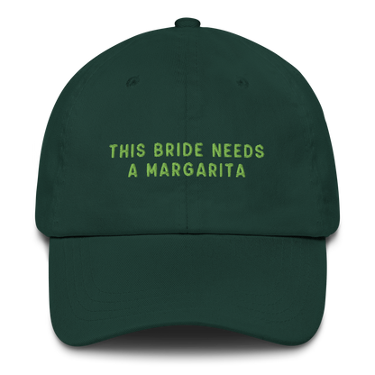 This Bride Needs A Margarita Embroidered Cap