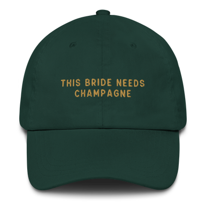 This Bride Needs Champagne Embroidered Cap