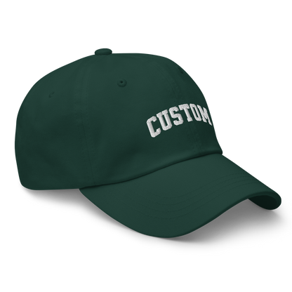 CUSTOM Varsity Font Embroidered Dad Hat