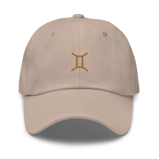 Gemini Zodiac Symbol Embroidered Dad Hat
