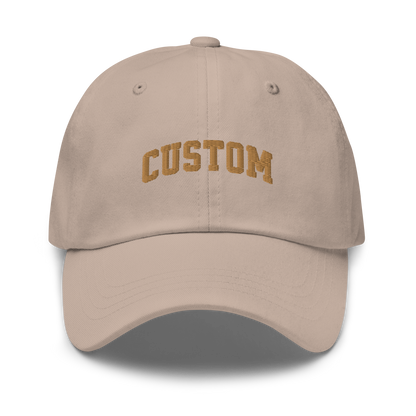 CUSTOM Varsity Font Embroidered Dad Hat