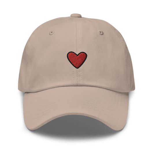Heart Symbol Embroidered Dad Hat