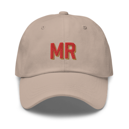 CUSTOM Varsity Initials Red Embroidered Dad Hat