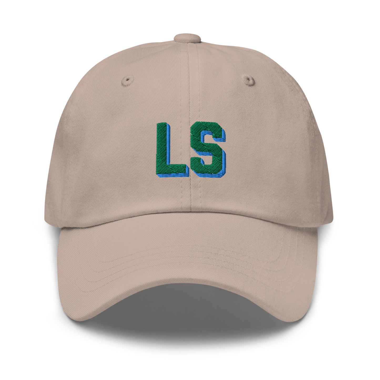 CUSTOM Varsity Initials Green Embroidered Dad Hat