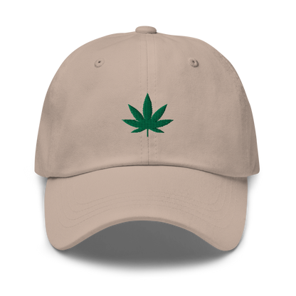 Weed Leaf Embroidered Dad Hat