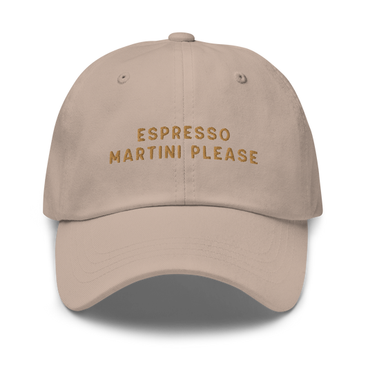 Espresso Martini Cocktail Embroidered Dad Hat