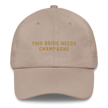 This Bride Needs Champagne Embroidered Cap