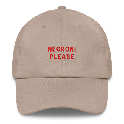 Negroni Please Cocktail Embroidered Dad Hat