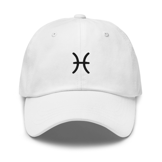 Pisces Zodiac Symbol Embroidered Dad Hat