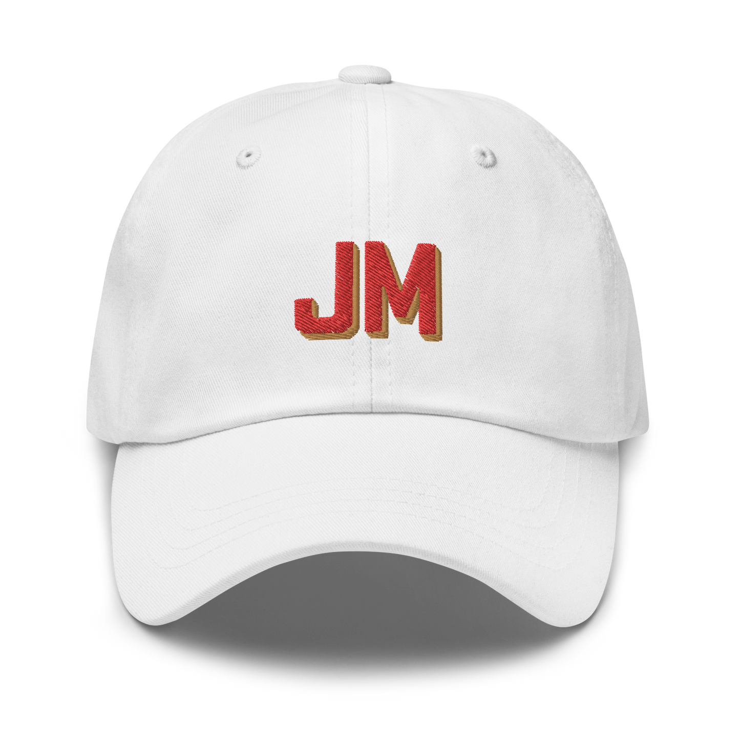 CUSTOM Varsity Initials Red Embroidered Dad Hat