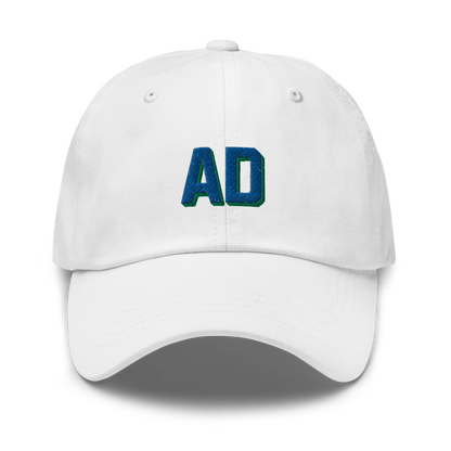 CUSTOM Varsity Initials Blue Embroidered Dad Hat