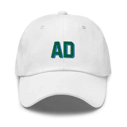 CUSTOM Varsity Initials Green Embroidered Dad Hat