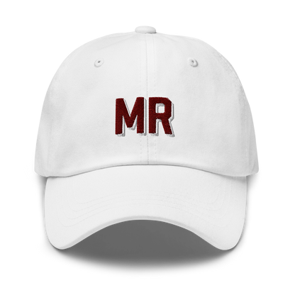 CUSTOM Varsity Initials Maroon Embroidered Dad Hat