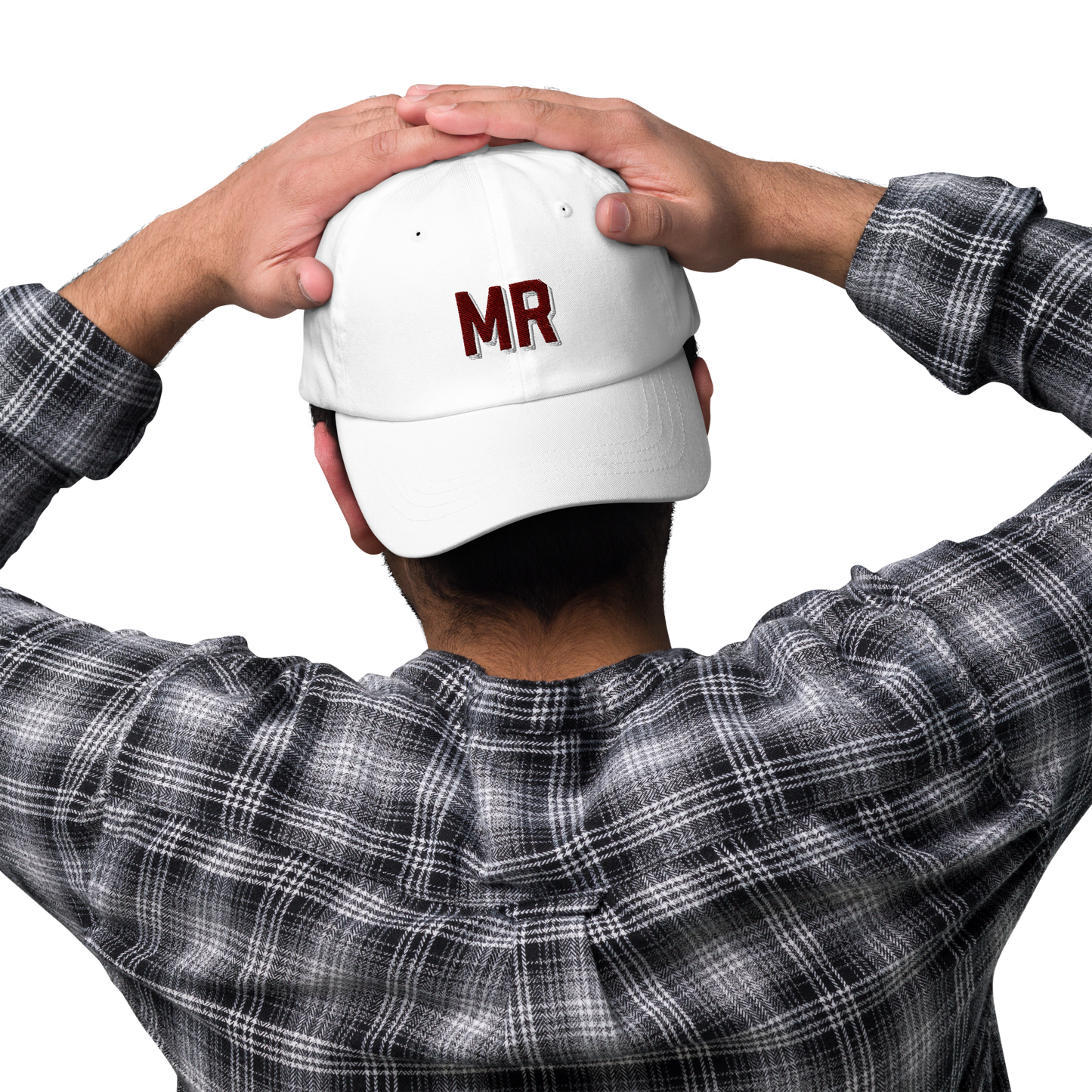 CUSTOM Varsity Initials Maroon Embroidered Dad Hat