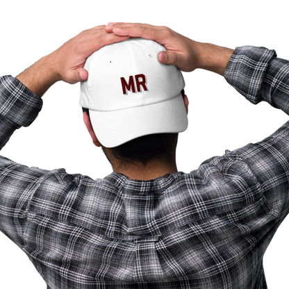 CUSTOM Varsity Initials Maroon Embroidered Dad Hat