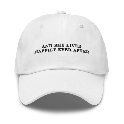 And She Lived Happily Ever After Bride Embroidered Dad Hat