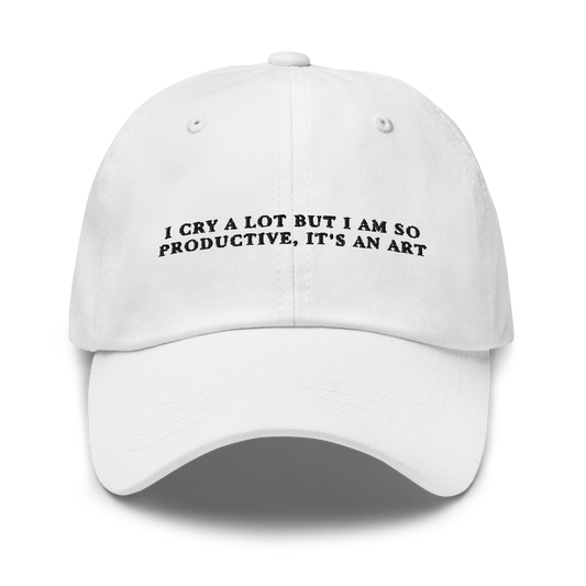 I Cry a Lot But I am so Productive, it's an Art TTPD Embroidered Dad Hat