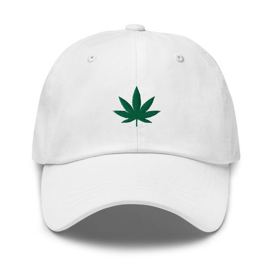 Weed Leaf Embroidered Dad Hat