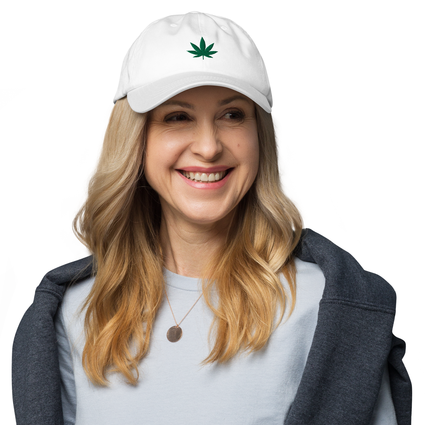 Weed Leaf Embroidered Dad Hat