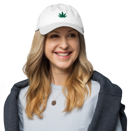 Weed Leaf Embroidered Dad Hat