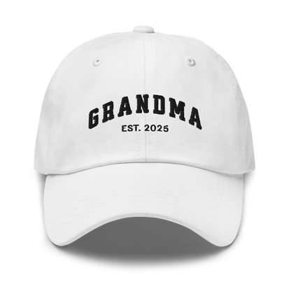 CUSTOM YEAR Grandma to Be Embroidered Dad Hat